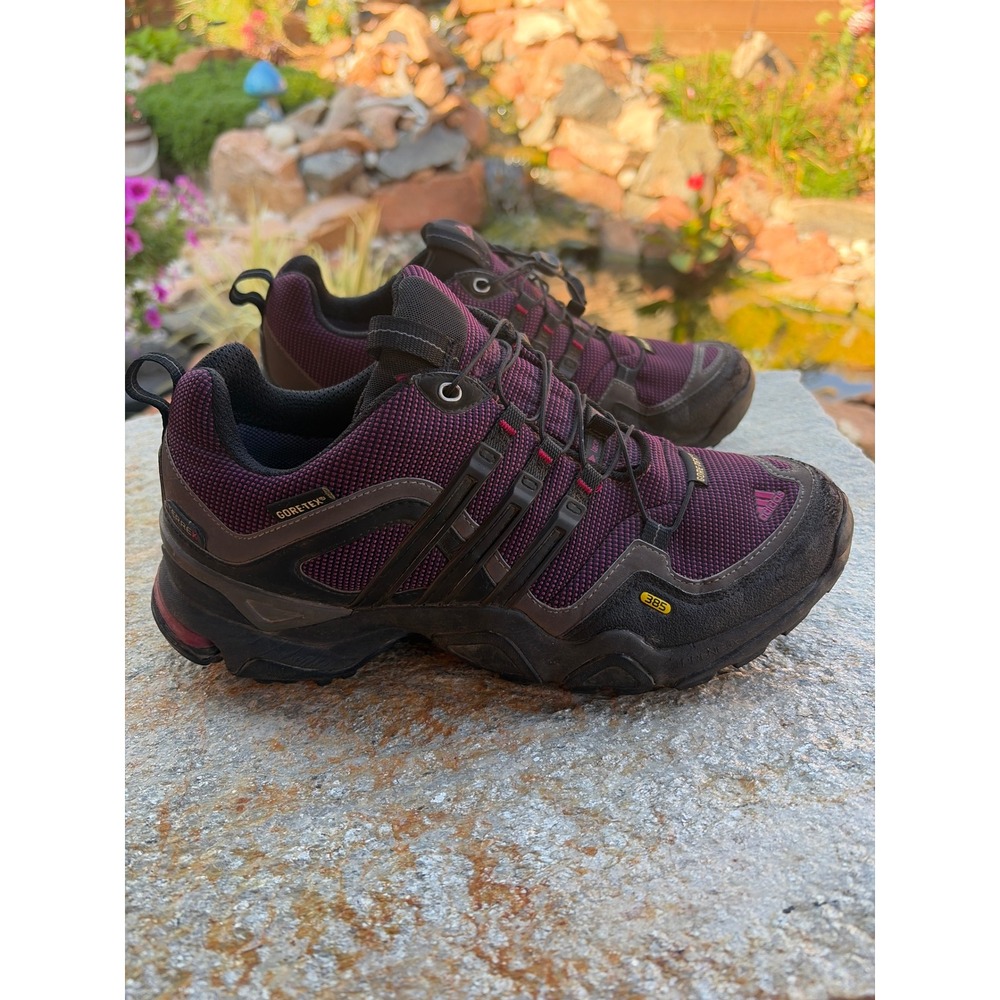 Adidas Terrex Gore-Tex Hiking Shoes Purple Black G40736 Womens 8 Traxion Low